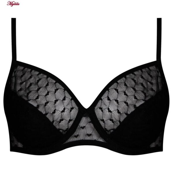 ست شورت و سوتین زنانه برتا مدل فنردار کد 5110-2430-HB رنگ مشکی