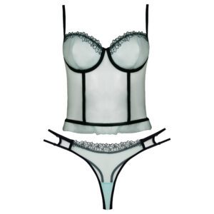 ست شورت و سوتین زنانه برتا مدل فنردار شیشه ای کد 5111-2261 رنگ سبز روشن