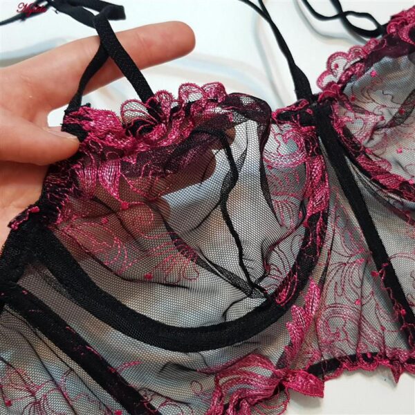 ست شورت و سوتین زنانه برتا مدل فنردار کد 5112-2511-EB رنگ مشکی