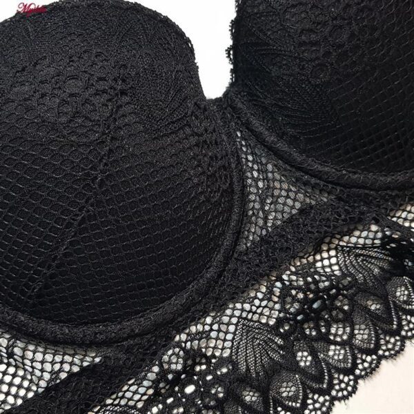 ست شورت و سوتین زنانه برتا مدل فنردار کد 5120-6077-RB رنگ مشکی