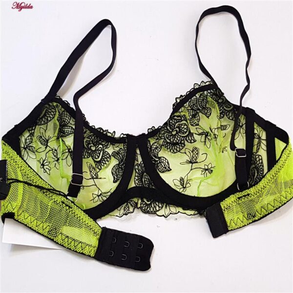 ست شورت و سوتین زنانه برتا مدل فنردار کد 5100-2420-UG رنگ سبز روشن