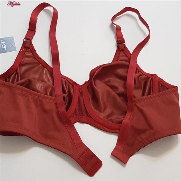 سوتین زنانه لین مدل فنردار کد 4680-741 رنگ زرشکی