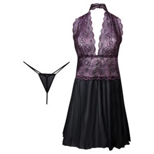 لباس خواب زنانه ماییلدا مدل گیپوری کد 4312-3002 رنگ مشکی