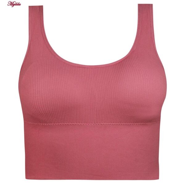 نیم تنه ورزشی زنانه ماییلدا مدل کبریتی پددار کد 5083 رنگ آلبالویی