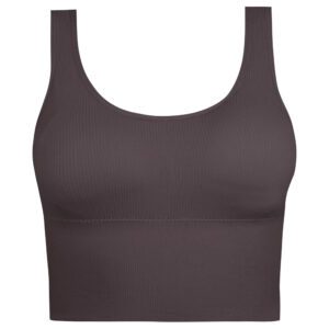 نیم تنه ورزشی زنانه ماییلدا مدل کبریتی پددار کد 5083 رنگ بادمجانی