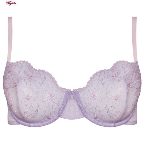 ست شورت و سوتین زنانه برتا مدل فنردار کد 5103-2020-LP رنگ یاسی