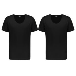 زیرپوش آستین دار مردانه برهان تن پوش مدل 1002-2 رنگ مشکی بسته 2 عددی