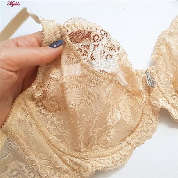 سوتین زنانه لین مدل فنردار کد 4680-513 رنگ کرم