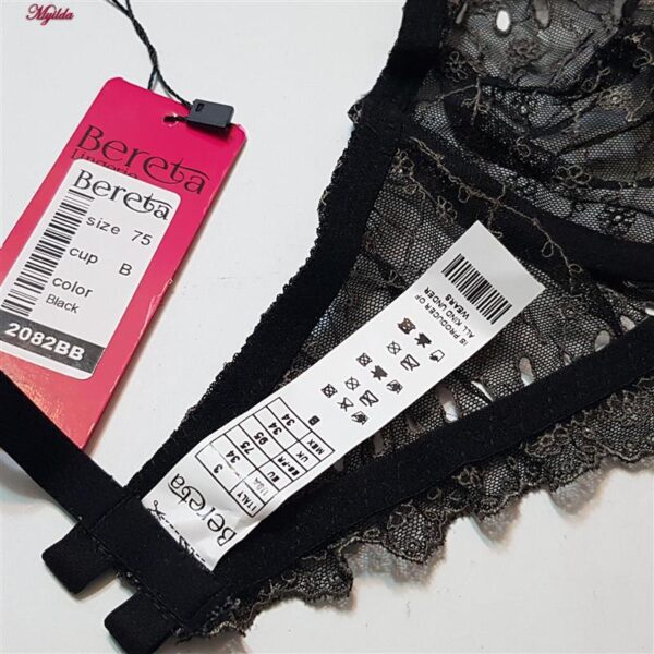 ست شورت و سوتین زنانه برتا مدل فنردار کد 5123-2082-BB رنگ مشکی