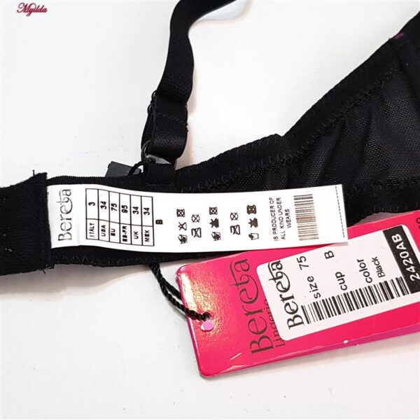 ست شورت و سوتین زنانه برتا مدل فنردار کد 5100-2420-AB رنگ مشکی