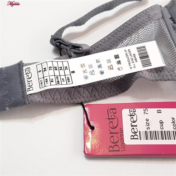 ست شورت و سوتین زنانه برتا مدل فنردار کد 5100-2420-GG رنگ نقره ای