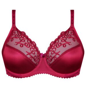 سوتین زنانه شاندرمن مدل فنردار کد 5080-2385-610 رنگ زرشکی