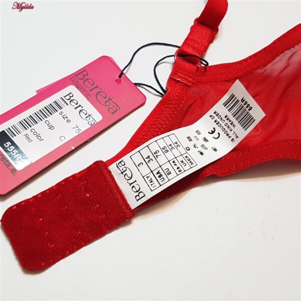 سوتین زنانه برتا مدل ساتن فنردار کد 5117-555-R رنگ قرمز