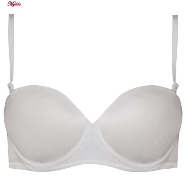 سوتین زنانه پدلی مدل فنردار بند متحرک کد 5127-P162 رنگ سفید