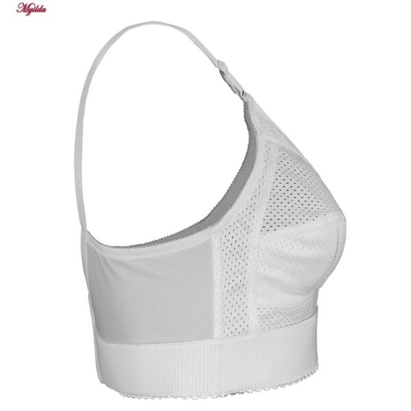 سوتین زنانه لین مدل 412 سه تکه زنبوری کش پهن رنگ سفید