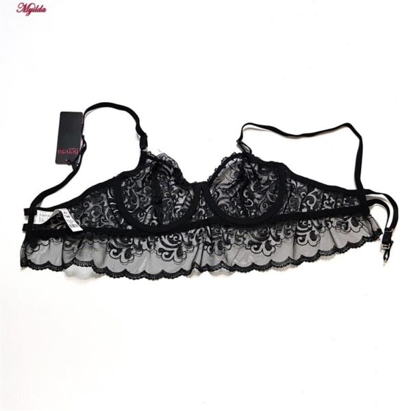 ست شورت و سوتین زنانه برتا مدل فنردار کد 5109-4088-AB رنگ مشکی