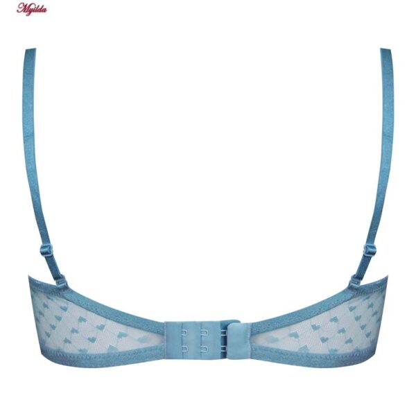 ست شورت و سوتین زنانه برتا مدل فنردار قلبی کد 5132-6020-HBL رنگ آبی روشن