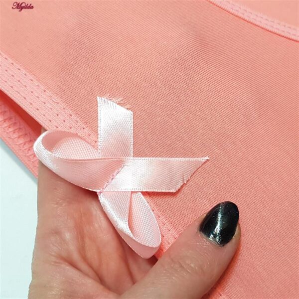 شورت زنانه ماییلدا مدل نخ پنبه پاپیون کد 5163 رنگ گلبهی