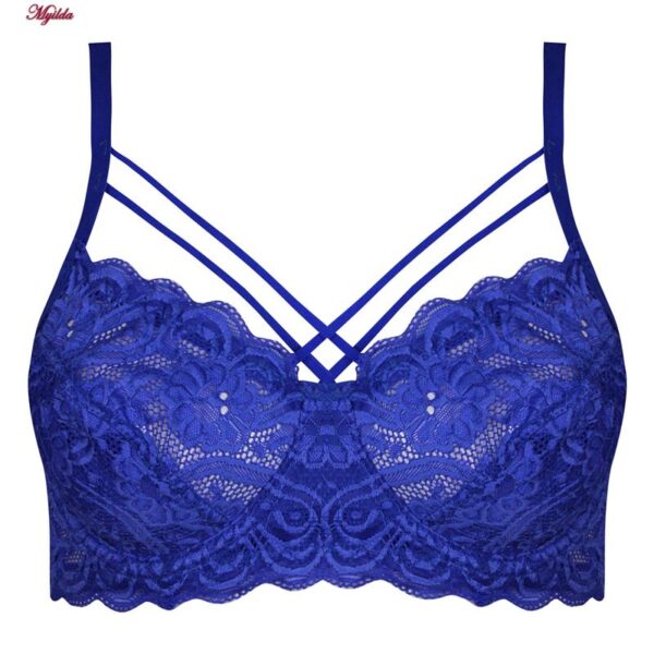 ست شورت و سوتین زنانه ماییلدا مدل فنردار هارنس کد 5165 رنگ آبی کاربنی