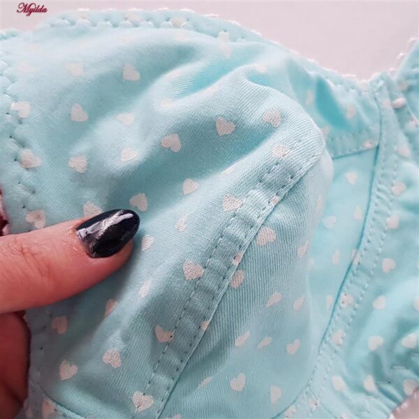 سوتین زنانه ماییلدا مدل بدون فنر قلبی کد 5039 رنگ آبی روشن