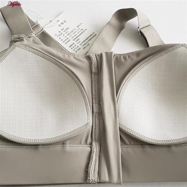 نیم تنه ورزشی زنانه ماییلدا مدل جلو زیپدار پد ثابت کد 5018 رنگ خاکی