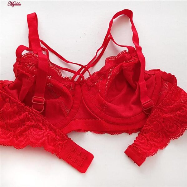 ست شورت و سوتین زنانه ماییلدا مدل فنردار هارنس کد 5165 رنگ قرمز