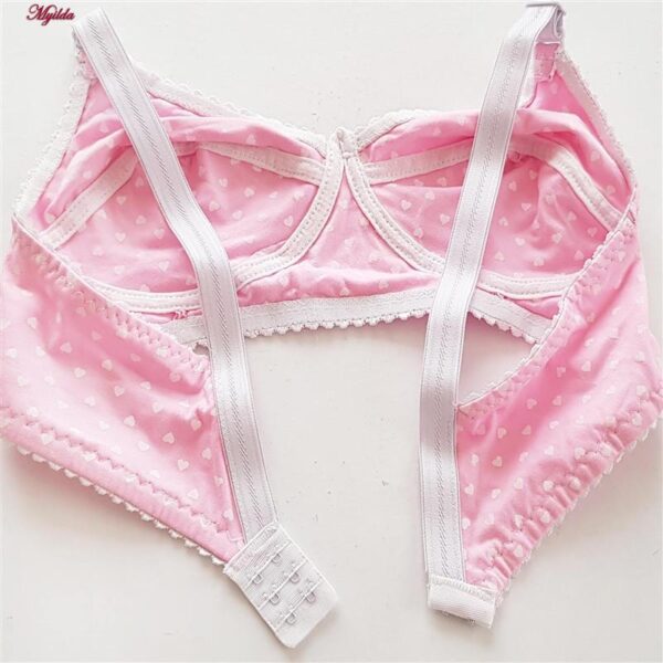 سوتین زنانه ماییلدا مدل بدون فنر قلبی کد 5039 رنگ صورتی