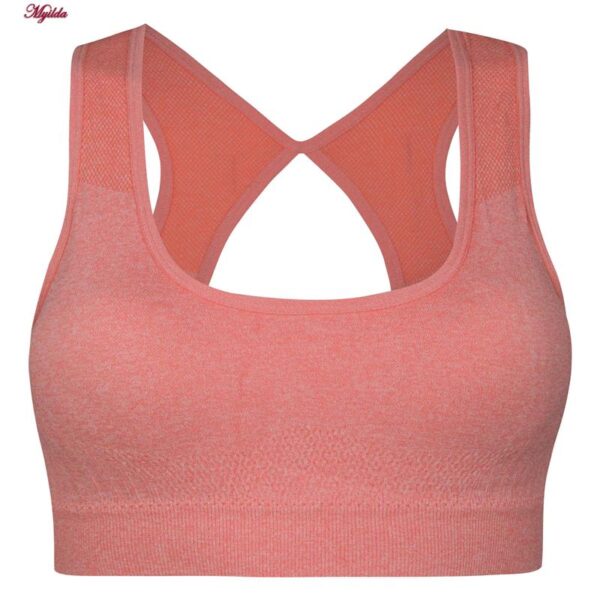 ست نیم تنه و شلوارک ورزشی زنانه ماییلدا مدل سیملس پشت چین دار پددار کد 5172 رنگ گلبهی