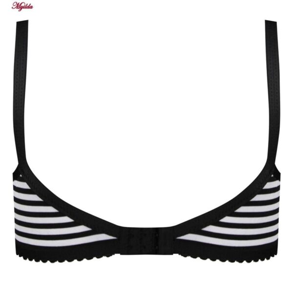 سوتین زنانه ماییلدا مدل پرسی راه راه بدون فنر کد 5046