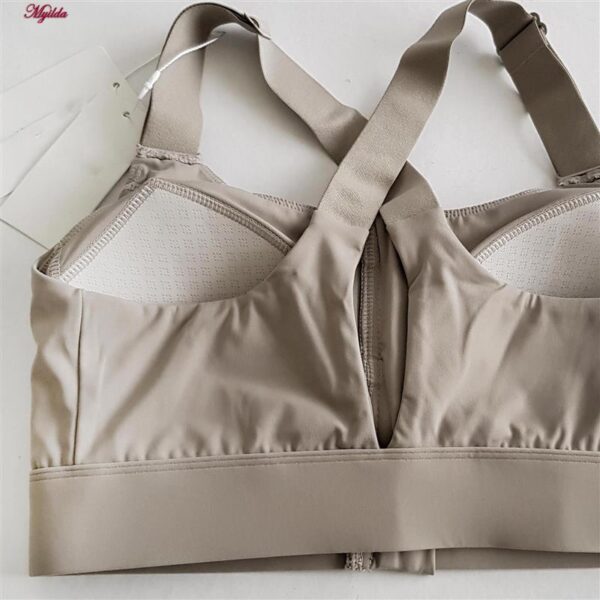 نیم تنه ورزشی زنانه ماییلدا مدل جلو زیپدار پد ثابت کد 5018 رنگ خاکی
