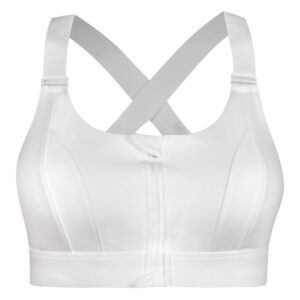 نیم تنه ورزشی زنانه ماییلدا مدل جلو زیپدار پد ثابت کد 5018 رنگ سفید