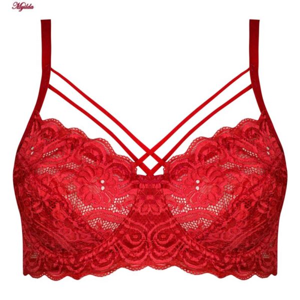 ست شورت و سوتین زنانه ماییلدا مدل فنردار هارنس کد 5165 رنگ قرمز