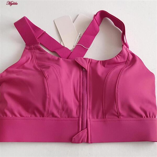 نیم تنه ورزشی زنانه ماییلدا مدل جلو زیپدار پد ثابت کد 5018 رنگ سرخابی