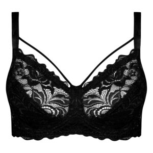 سوتین زنانه ماییلدا مدل هارنس فنردار کد 5045 رنگ مشکی