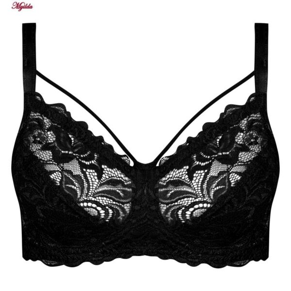 سوتین زنانه ماییلدا مدل هارنس فنردار کد 5045 رنگ مشکی