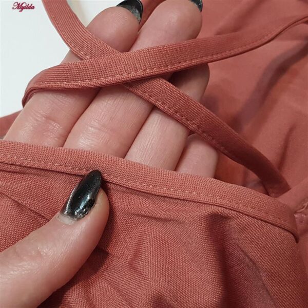 سرهمی ورزشی زنانه ماییلدا مدل بند ضربدری کد 5173 رنگ نارنجی