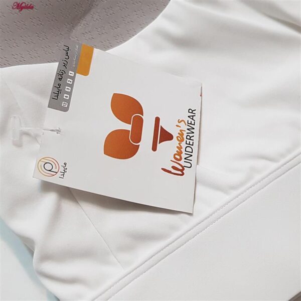 نیم تنه ورزشی زنانه ماییلدا مدل جلو زیپدار پد ثابت کد 5018 رنگ سفید