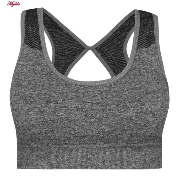 ست نیم تنه و شلوارک ورزشی زنانه ماییلدا مدل سیملس پشت چین دار پددار کد 5172 رنگ طوسی