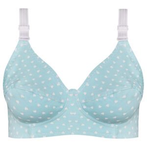 سوتین زنانه ماییلدا مدل بدون فنر قلبی کد 5039 رنگ آبی روشن