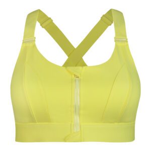 نیم تنه ورزشی زنانه ماییلدا مدل جلو زیپدار پد ثابت کد 5018 رنگ زرد