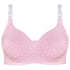 سوتین زنانه ماییلدا مدل بدون فنر قلبی کد 5039 رنگ صورتی