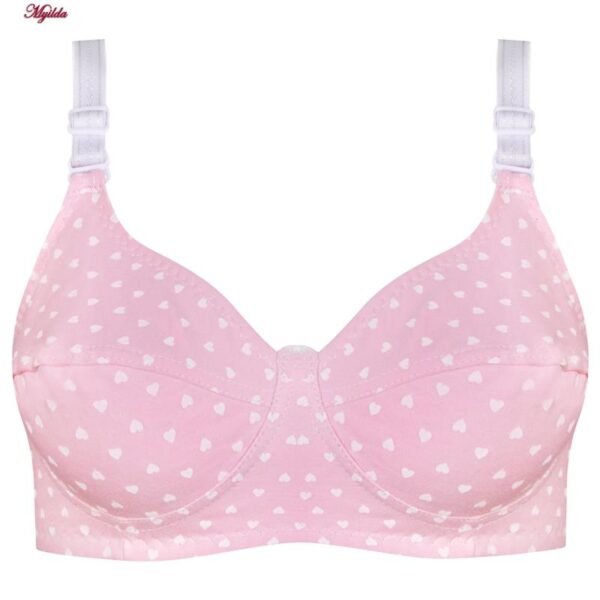 سوتین زنانه ماییلدا مدل بدون فنر قلبی کد 5039 رنگ صورتی