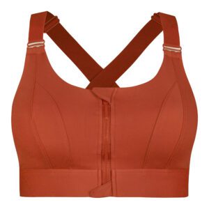 نیم تنه ورزشی زنانه ملییلدا مدل جلو زیپدار پد ثابت کد 5018 رنگ نارنجی