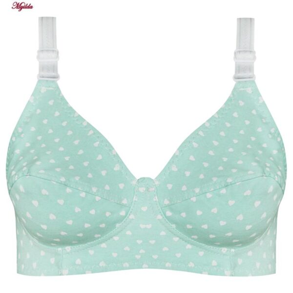 سوتین زنانه ماییلدا مدل بدون فنر قلبی کد 5039 رنگ سبز