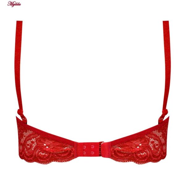 ست شورت و سوتین زنانه ماییلدا مدل فنردار هارنس کد 5165 رنگ قرمز
