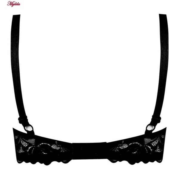 سوتین زنانه ماییلدا مدل هارنس فنردار کد 5045 رنگ مشکی