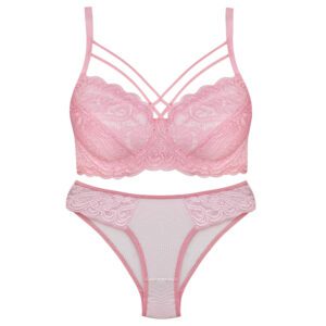 ست شورت و سوتین زنانه ماییلدا مدل فنردار هارنس کد 5165 رنگ صورتی