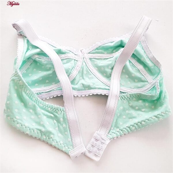 سوتین زنانه ماییلدا مدل بدون فنر قلبی کد 5039 رنگ سبز