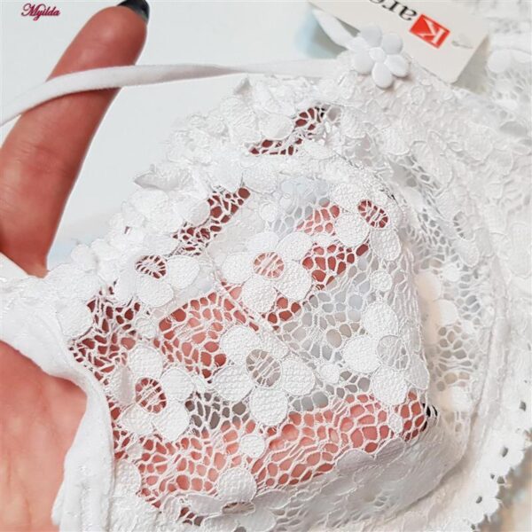 ست شورت و سوتین زنانه کارنا رز مدل فنردار کد 5169 رنگ سفید