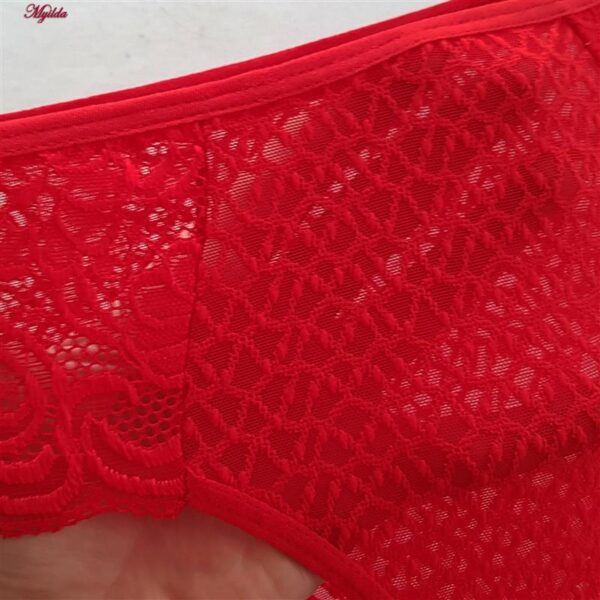 ست شورت و سوتین زنانه ماییلدا مدل فنردار هارنس کد 5165 رنگ قرمز